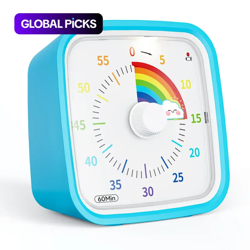 Digital Visual Kitchen Timer 60-Minute Countdown with Protective Case - Image 2