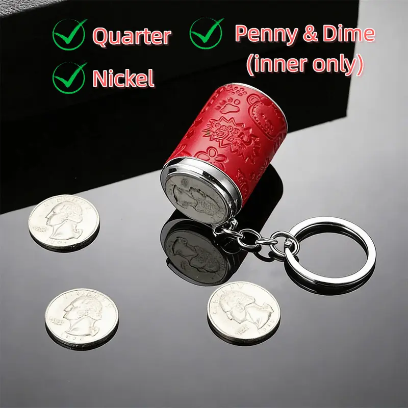 Stress Relief Fidget Coin Storage Keychain Mini Piggy Bank - Image 4