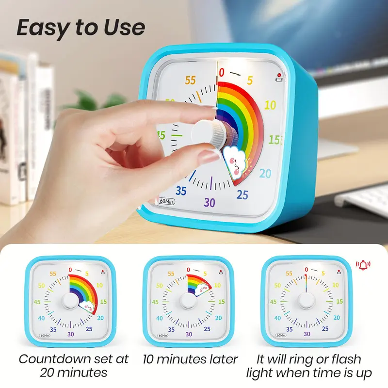 Digital Visual Kitchen Timer 60-Minute Countdown with Protective Case - Image 7