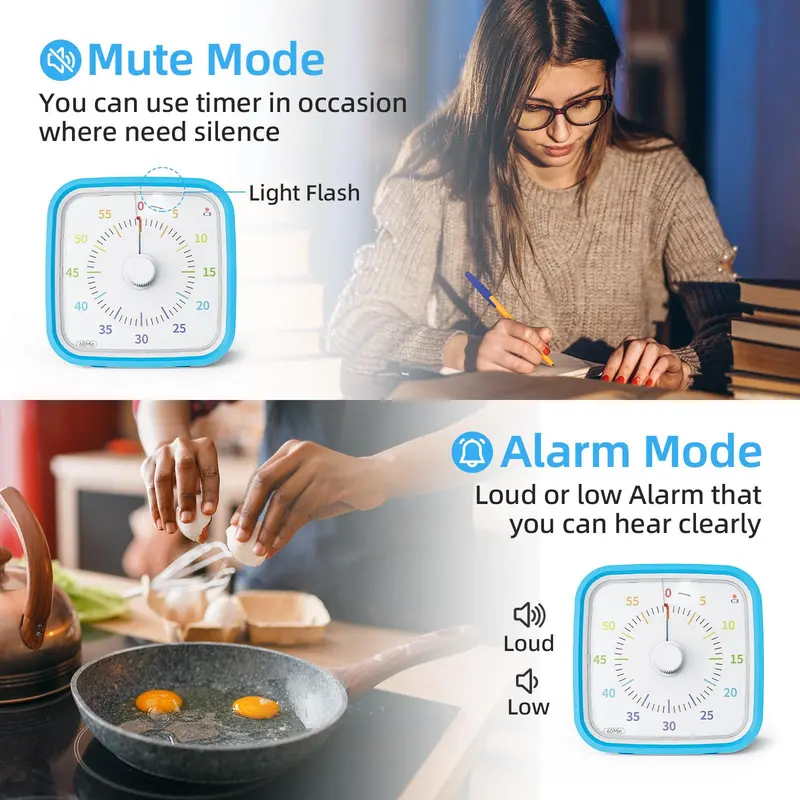 Digital Visual Kitchen Timer 60-Minute Countdown with Protective Case - Image 8
